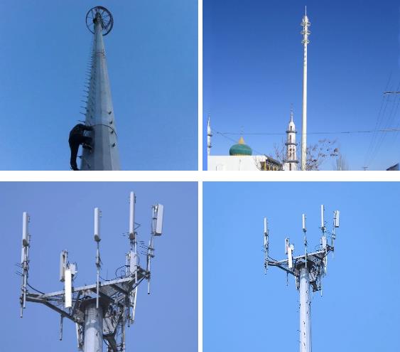 La antena de acero postes se eleva torre monopolar para la difusión/la señal 0 del teléfono celular