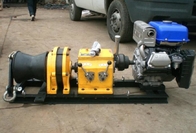 Extractor del cabrestante del cable del motor de gasolina, cabrestante de tracción de la cuerda accionada para la línea de construcción