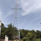 Fuerte torre celular monopolar de la transmisión de la tolerancia 110kV 132kV del viento