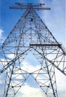 El HDG enoja las torres de acero del enrejado para la línea de transmisión eléctrica