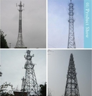 Torre tubular de acero de las telecomunicaciones del HDG del enrejado autosuficiente
