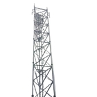 Torre tubular de acero galvanizada de la inmersión caliente para la telecomunicación
