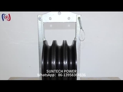 Línea de transmisión Bloque de tendido de triple conductor de aluminio revestido de neopreno