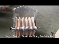 línea de transmisión de 508 milímetros conductor Stringing Pulley Block con los rodillos que ponen a tierra