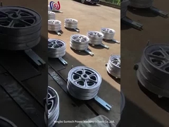 Bloques de tendido de conductores revestidos de goma con polea de aluminio