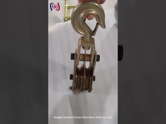 Ojo redondo Tipo 3t Bloques de poleas de cable de acero Herramientas de ensamblaje de líneas de transmisión