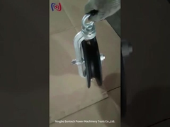 Bloque de tendido de polea de cable de alambre de sujeción de correa redonda de línea aérea