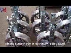 bloque de polea de aluminio del conductor de la cuerda de alambre 40KN con el neopreno alineado