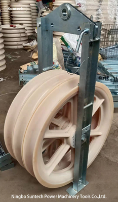 línea de transmisión de arriba de 916 x 110m m cinco poleas que atan bloques del conductor