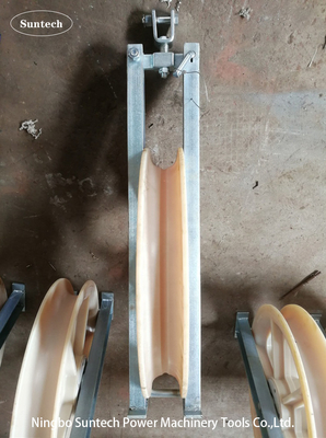 OPGW ADSS herramientas de cableado de fibra óptica de fibra de nylon bloque de cuerda del cable de malla de nylon 660mm
