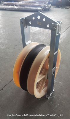 Equipo de tendido de conductores de línea aérea Bloques de tendido de poleas de nylon