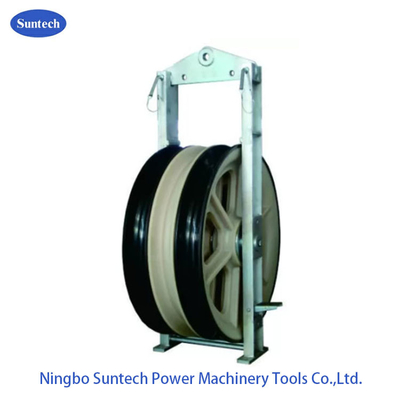 solo conductor de nylon Stringing Pulley Blocks de la rueda 60kN