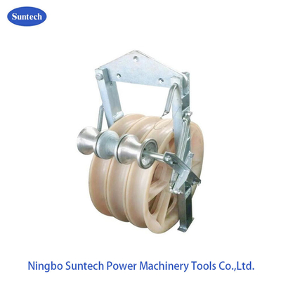 línea de transmisión de 508 milímetros conductor Stringing Pulley Block con los rodillos que ponen a tierra