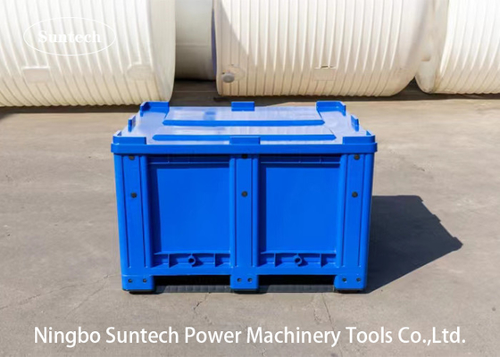 Industria de carga pesada apilable utiliza 20 EA Color Bule Bult Contenedor Caja de contenedores de almacenamiento de plástico