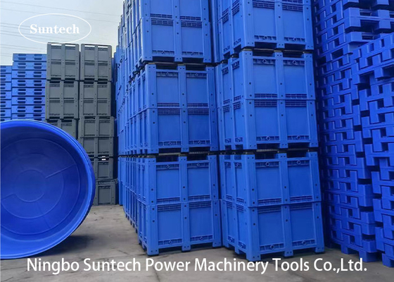 Industria de carga pesada apilable utiliza 20 EA Color Bule Bult Contenedor Caja de contenedores de almacenamiento de plástico