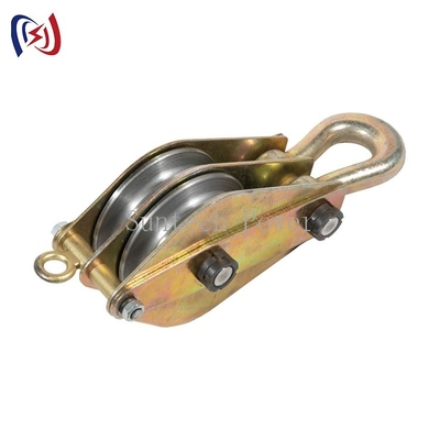 Cuerda de alambre de nylon de la polea acanalada 50KN 100KN que alza el bloque de polea de los trastos