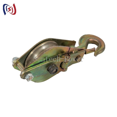 Dos tipo abierto conductor Stringing Tools del bloque de polea del gancho 30kN