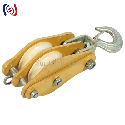 Conductor de nylon Stringing Blocks de la polea acanalada 100KN de la bujía métrica