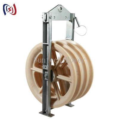Trabajos de construcción Cable de conducción de energía de cuerda Bloque de polea
