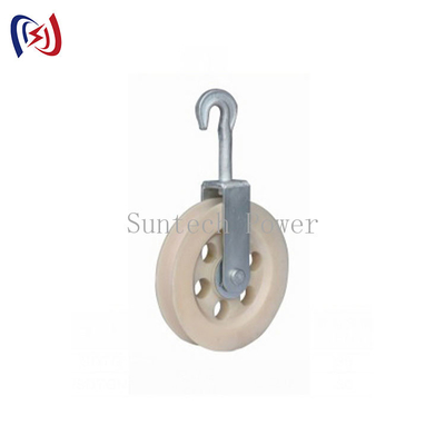 Bloques de tendido de polea de conductor colgante de 30KN y 265 mm