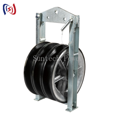 Línea de transmisión Bloque de tendido de triple conductor de aluminio revestido de neopreno