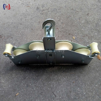 Bloque combinado de cuatro hebras de cable de fibra óptica Bloque de polea OPGW Cuadrante Bloque Tipo combinado
