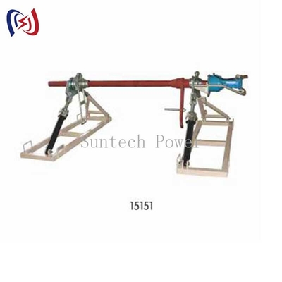 Los soportes de bobina de conductor hidráulico de carga pesada. Capacidad de 5 toneladas, control de tensión ajustable para la construcción de líneas de alta tensión.