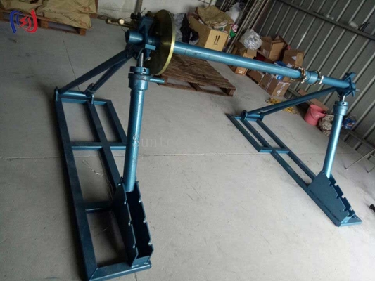 Un soporte de bobina de cable desmontable de 10 toneladas de capacidad, marco resistente a la corrosión para proyectos de subestaciones y transmisiones.