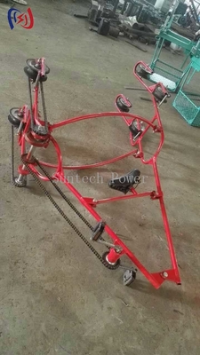 Trolley de inspección de cuádruples conductores para líneas de transmisión de ultraalta tensión