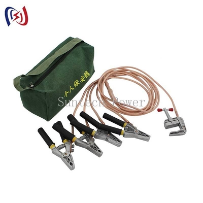Kit de alambre de tierra de seguridad industrial con bolsa de almacenamiento duradera para un transporte fácil
