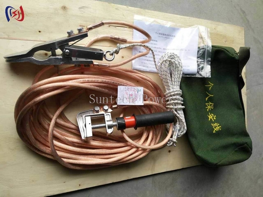 Kit de alambre de tierra de seguridad industrial con bolsa de almacenamiento duradera para un transporte fácil