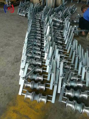 Bloque de encordado de tres haces, equipo profesional para tendido de cables para la construcción de redes eléctricas