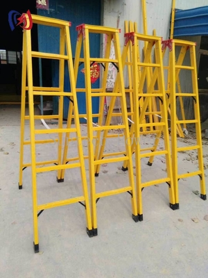 Escalera de fibra de vidrio aislada de 100 kV para trabajos eléctricos