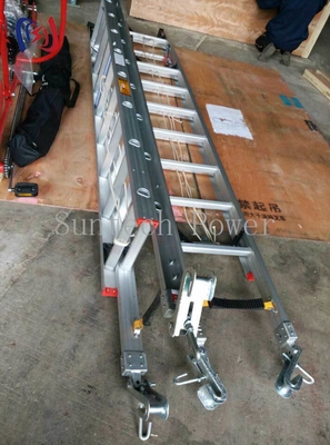 Escalera de gancho de aleación de aluminio 2.5M 1.5KN Carga