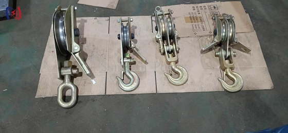 Aparejo de elevación de doble polea con apertura lateral, carga de 30-100KN