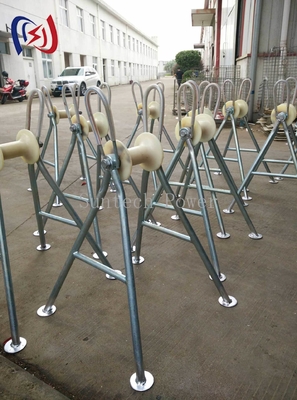 Rodillo de cable elevado de tubería de acero de alta resistencia, capacidad de carga 5KN