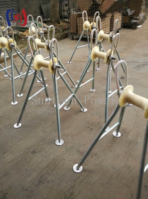 Rodillo de cable elevado de tubería de acero de alta resistencia, capacidad de carga 5KN