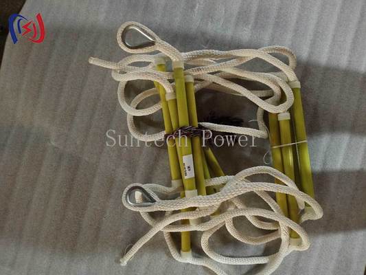 Escalera de cuerda aislada y ligera con cuerda de nylon para mantenimiento de subestaciones eléctricas