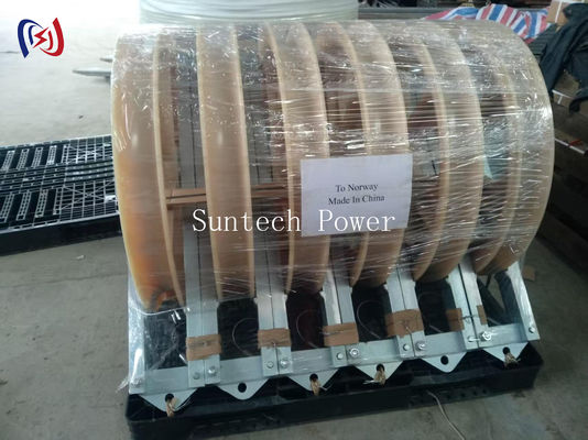 Bloque de tendido de conductor con dimensiones exteriores de 760x120x480mm, carga nominal de 50-150KN y radio de curvatura R570 para tendido de alta tensión