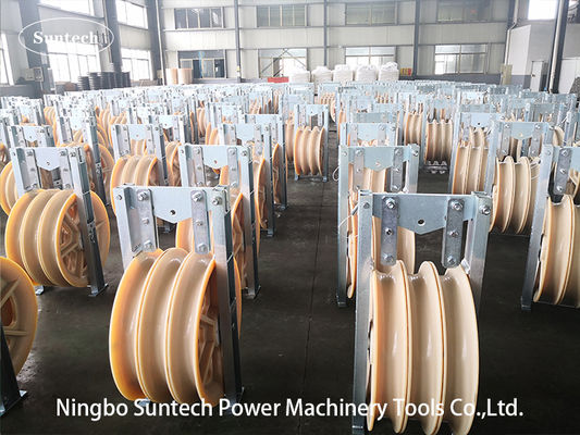 1160 Series Conductor Stringing Block with R570 Bend Radius and 200mm Sheave Diameter for High Voltage Power Line Construction