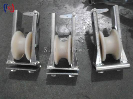 Polea de tendido de conductor de alta tensión con polea de nailon y dimensión de polea personalizada para aplicaciones de líneas eléctricas aéreas