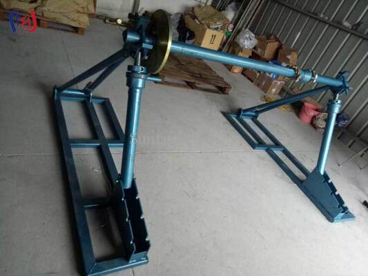 Soporte portátil y desmontable para carrete de cable con carga nominal de 30-100KN para facilitar el transporte y almacenamiento