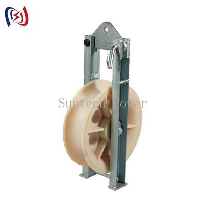 Bloque de cuerda profesional de hoja única con carga nominal de 5-20KN y hoja de aluminio para cuerda de conductor aéreo ligero