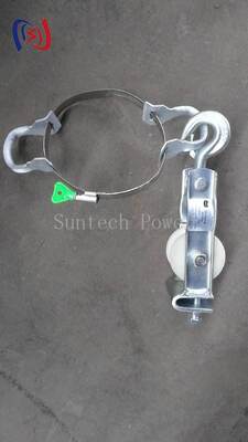 Bloque de cuerda de doble uso de tipo sentado y colgado con carga nominal de 5-20KN y peso ligero de 2.1 a 3.4 kg para la instalación en líneas aéreas