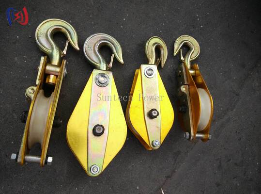 Aparejo de elevación ligero de aleación de aluminio con polea de nailon y carga nominal de 10-100 kN para trabajos eléctricos elevados