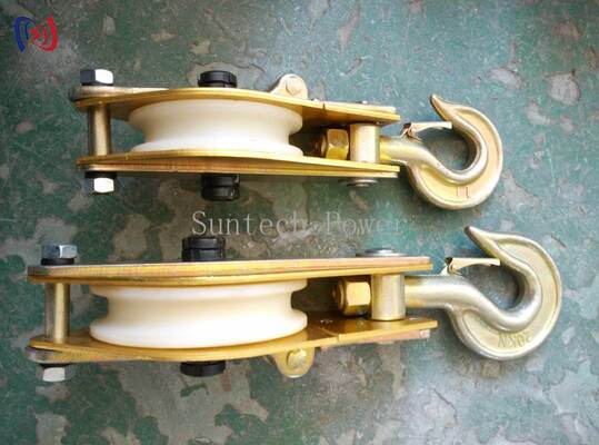 Aparejo de elevación ligero de aleación de aluminio con polea de nailon y carga nominal de 10-100 kN para trabajos eléctricos elevados