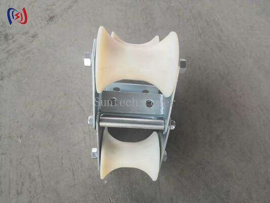 Rodillo de cabecera de cable de carga nominal profesional de 10-20KN con construcción de polietileno duradero resistente a la corrosión para la protección de la entrada de la alcantarilla