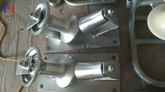 Rodillo giratorio de cable de carga nominal de 10KN con estructura unidireccional para operaciones de tracción de cables subterráneos