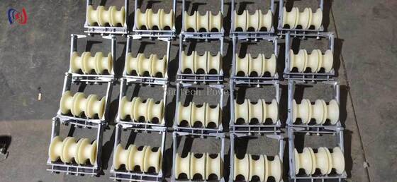 Bloque de ensamblaje de tres haces de carga pesada para la instalación de conductores en paquete con carga nominal de 5KN