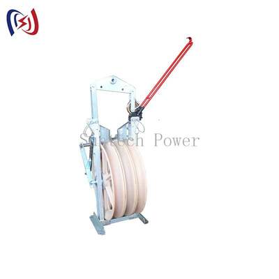 Professional Helicopter Stringing Block with Φ508×75 Sheave and 1-5 Sheaves for Aerial Conductor Installation